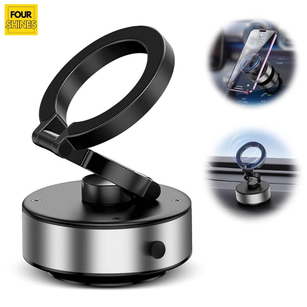 K007 vacuum suction magnetic Bracket for phones in black.