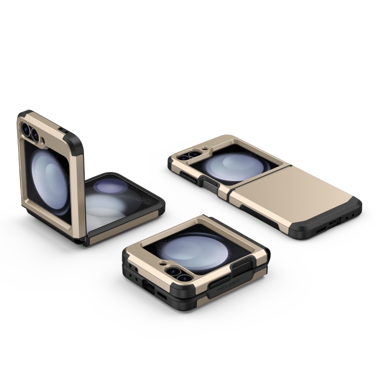 gold-colored, heavy-duty protective bumper case .