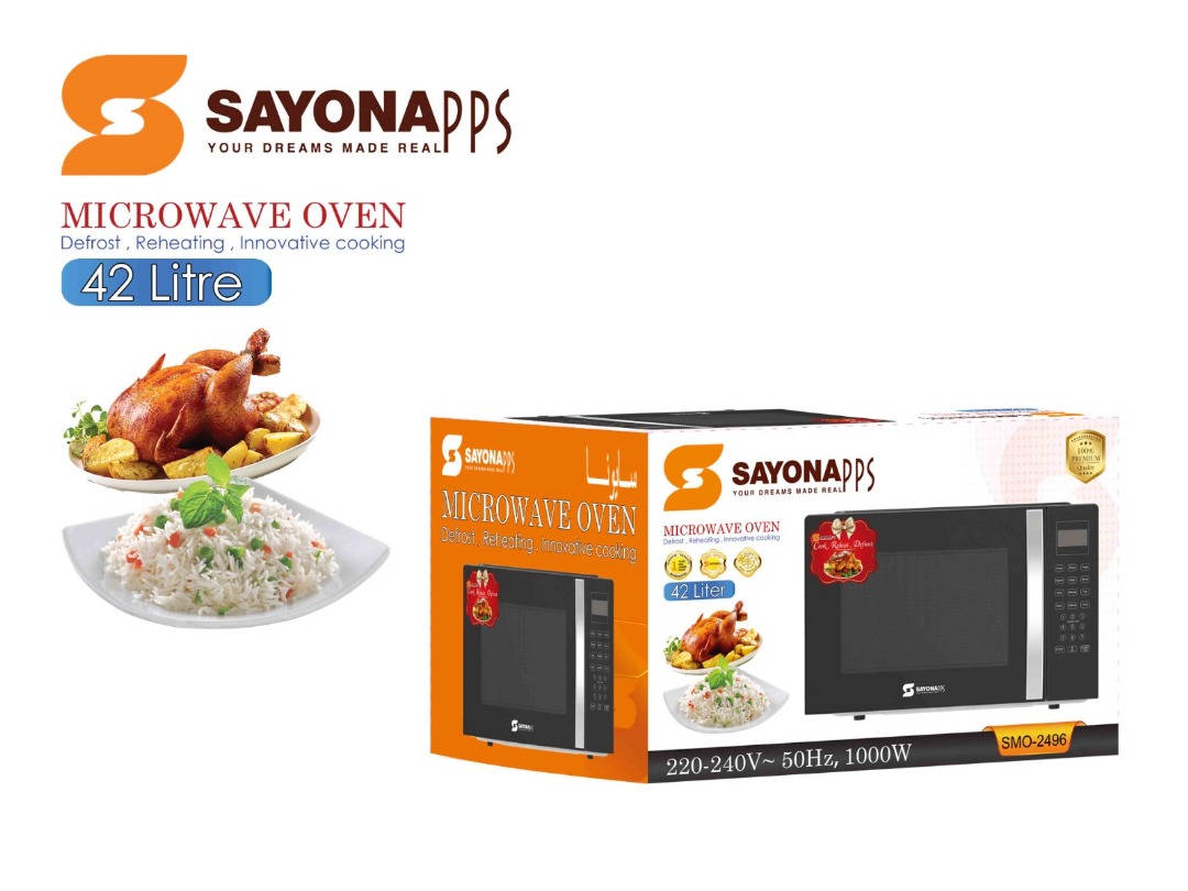 Sayonapps 42-Litre Microwave Oven (Model: SMO-2496).
