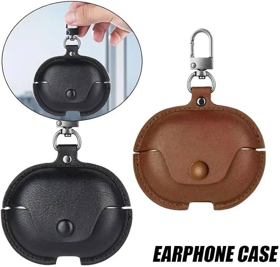 Blue leather protective case for Air pods