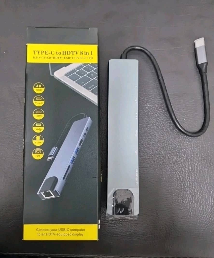 8-in Type-C to HDTV multiport hub