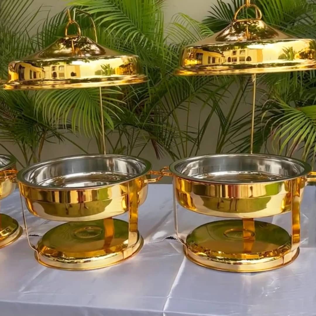 bell-shaped chafing dish.