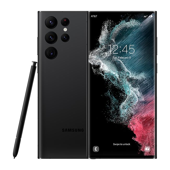 Samsung Galaxy S22 Ultra 5G, US Version, 128GB, Black - Unlocked (Renewed)