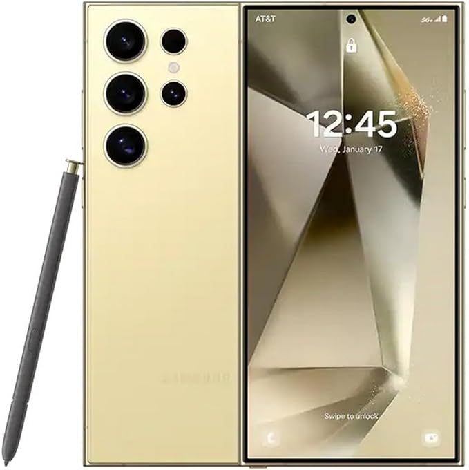 Samsung Galaxy S24 Ultra 5G, 512GB, korea,Titanium Yellow - Unlocked (Renewed)